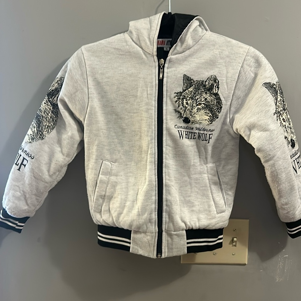 Vintage Wolf AOP wolf zip jacket
